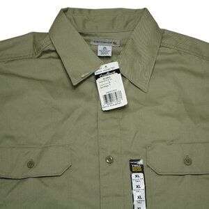 NWT Carhartt Men's Size - XLT Kahki Short Sleeve Button Down